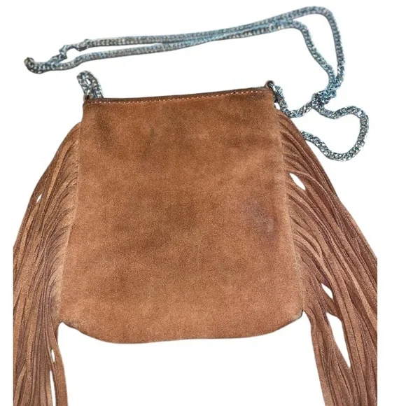 Ecote suede leather fringe crossbody - Picture 7 of 11